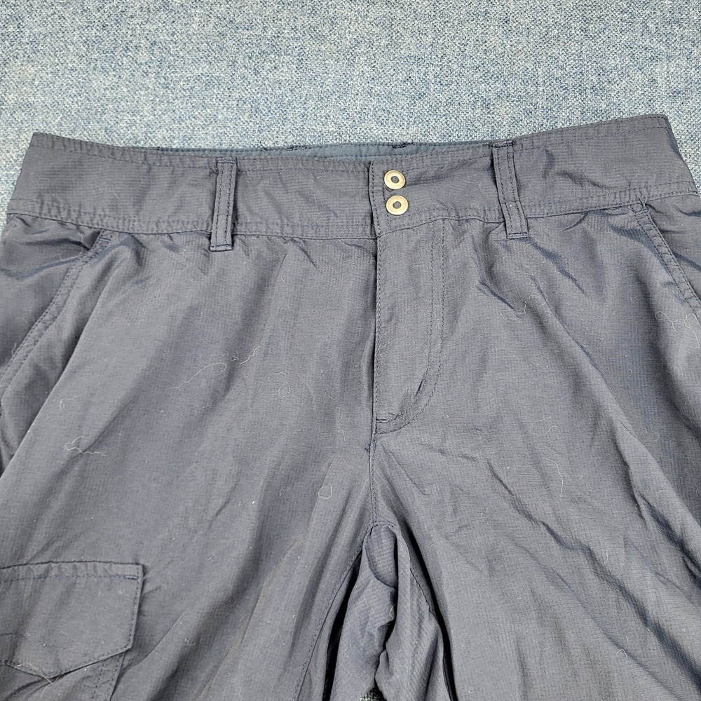 Columbia PFG Convertible Cargo Pants Navy Blue Omni-Shade Women 8 Short Fishing - Picture 7 of 12